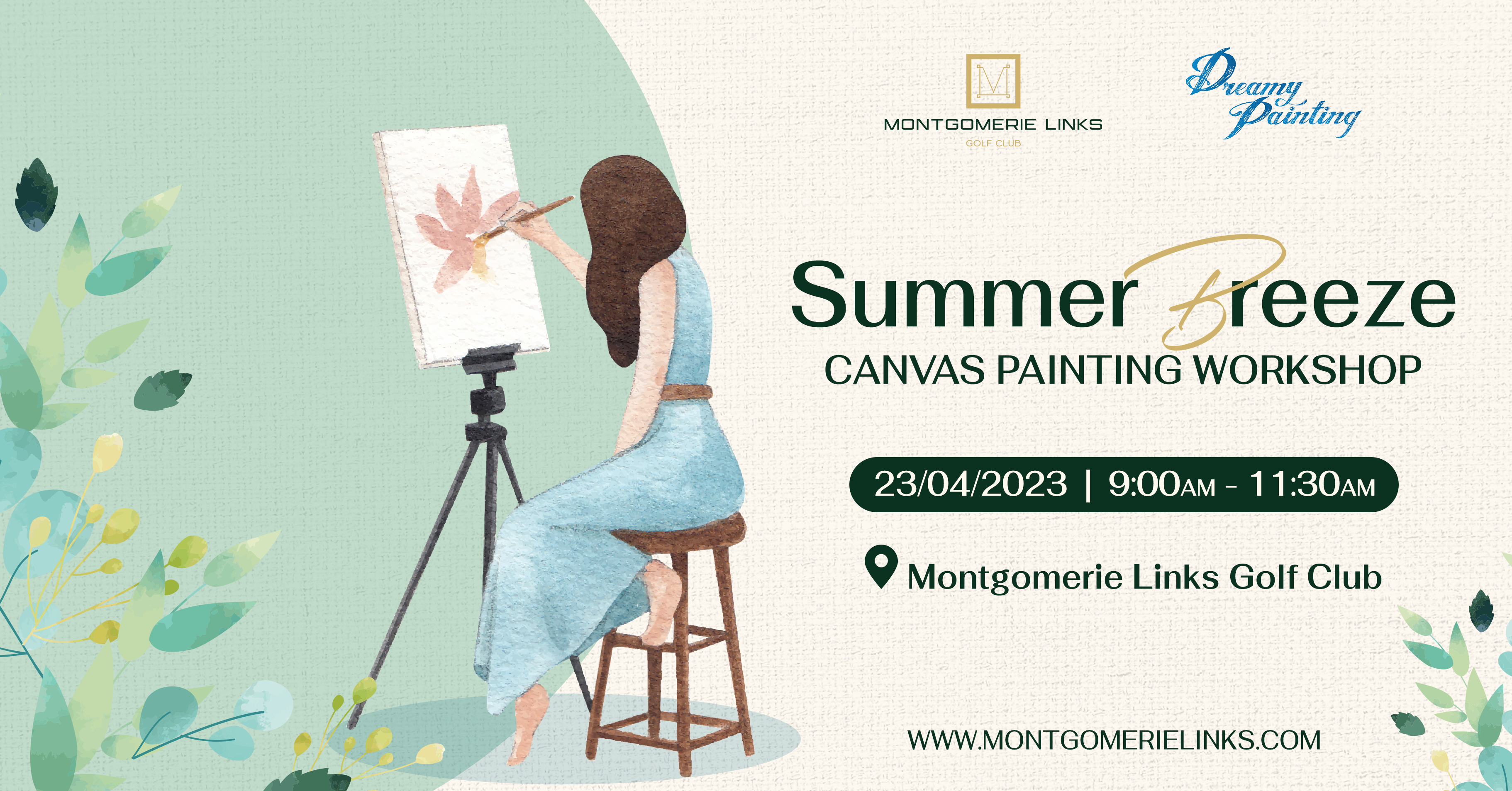 CANVAS PAINTING WORKSHOP “SUMMER BREEZE” AT MONTGOMERIE LINKS